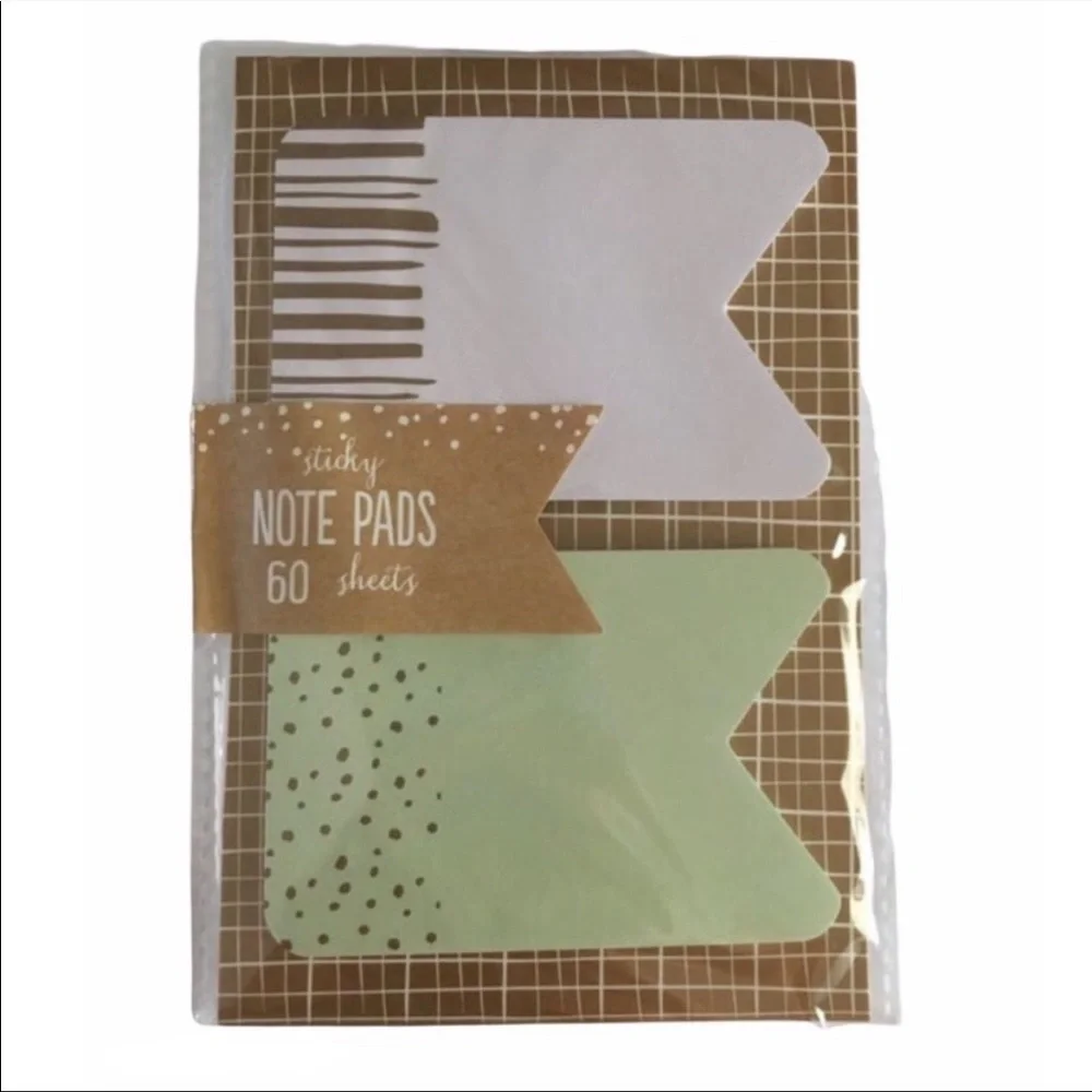 Christmas Dot Hello Holiday Stationery List Pad Page Flags Sticky Note Mint Gold